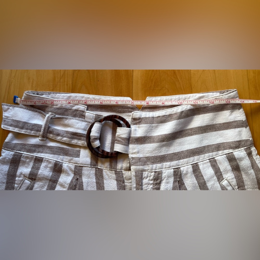 Anthropologie Linen Striped Pants - Picture 8 of 10